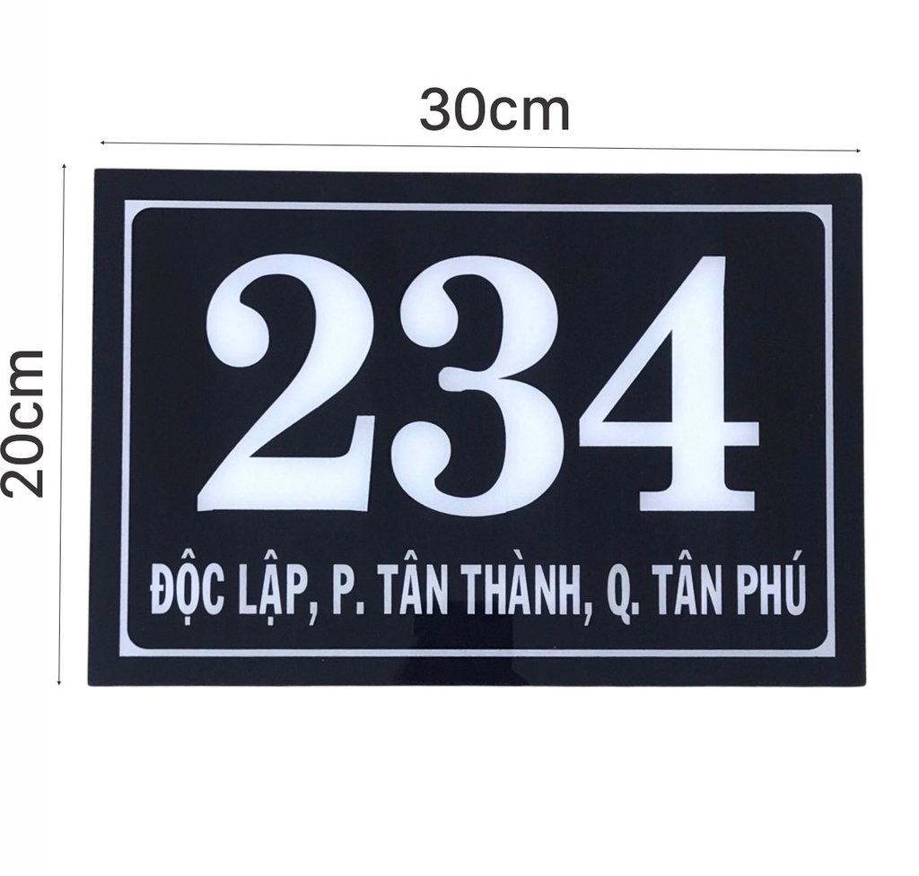Bảng số nhà mica 30x20cm