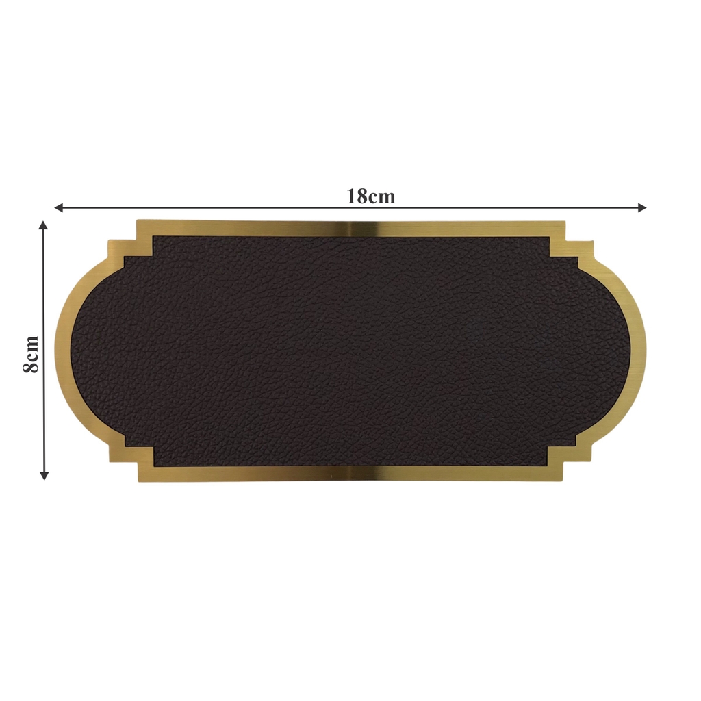 Biển số phòng da BP02 chữ nhật viền inox, Bảng số chung cư, khách sạn, toà nhà