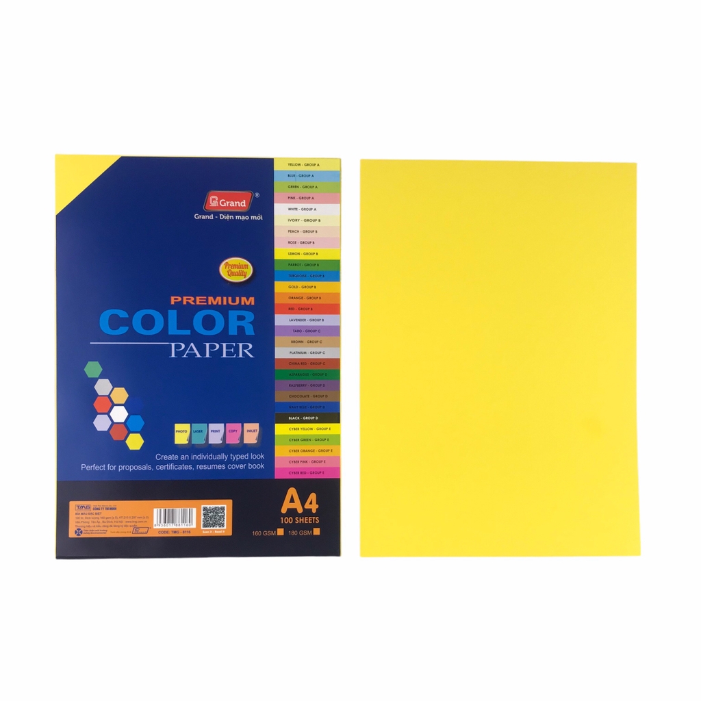 Bìa màu đặc biệt PGrand TMG-8116 210x297mm 160gsm A4