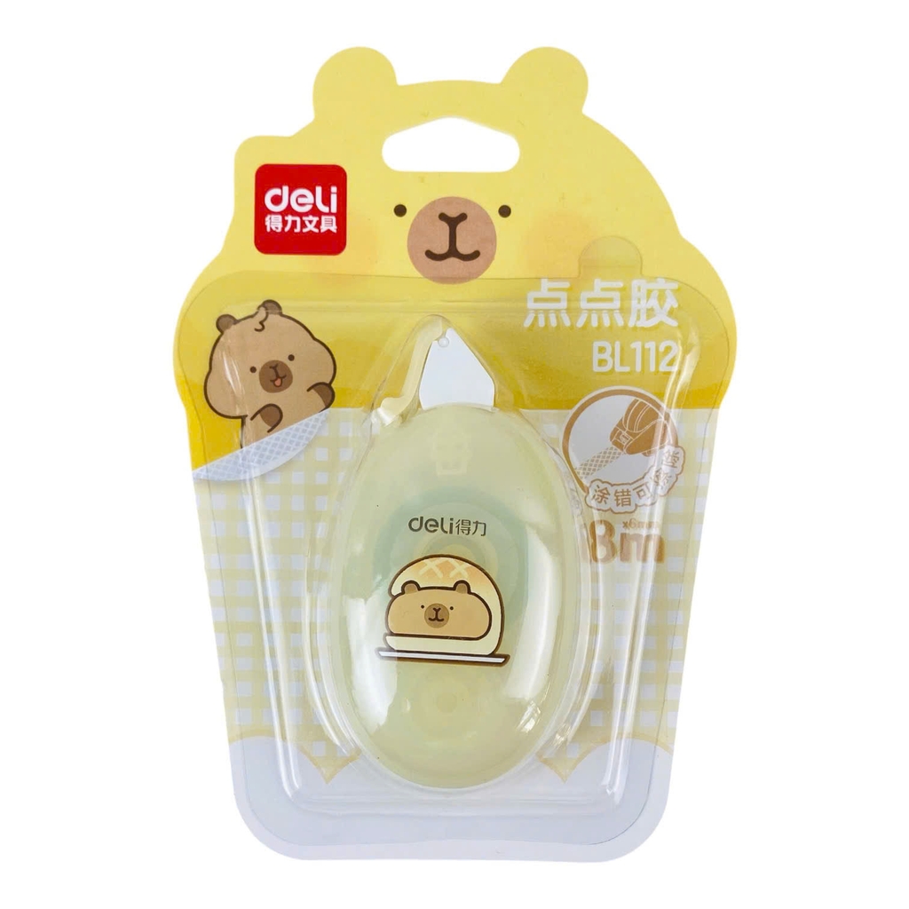 Băng keo 2 mặt dạng kéo Deli BL112, Băng dính (12)