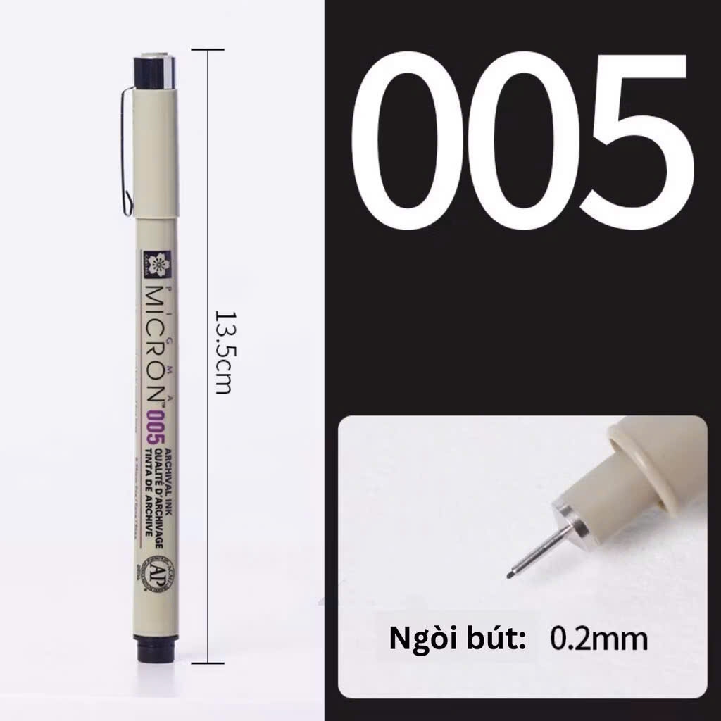 Bút lông kim Sakura Pigma Micron, Viết lông kim, Bút lông (12)