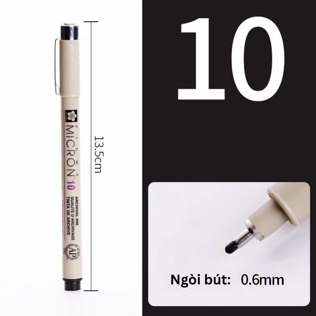 Bút lông kim Sakura Pigma Micron, Viết lông kim, Bút lông (12)