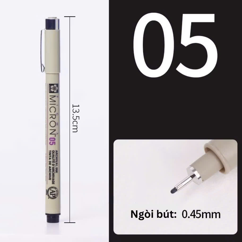 Bút lông kim Sakura Pigma Micron, Viết lông kim, Bút lông (12)