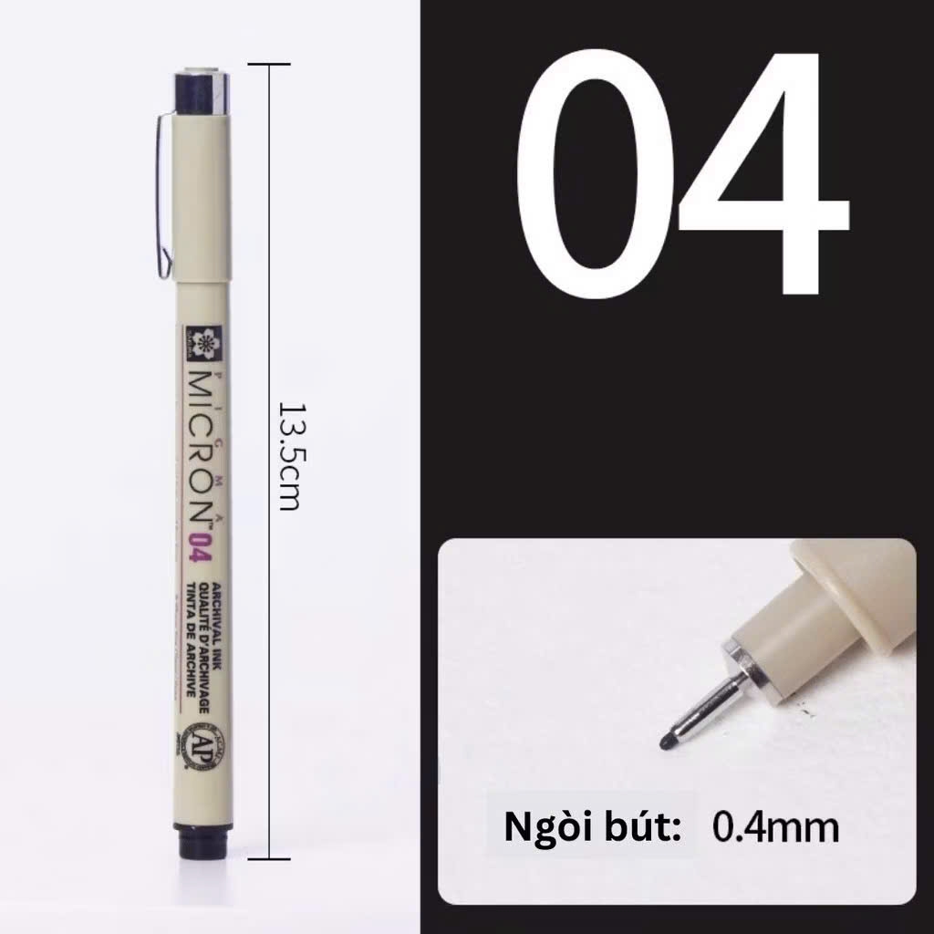 Bút lông kim Sakura Pigma Micron, Viết lông kim, Bút lông (12)
