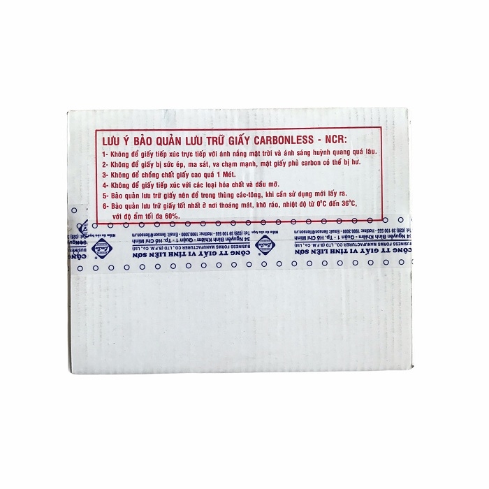 Giấy in liên tục LS K210x279mm 1 liên chia 2 A4