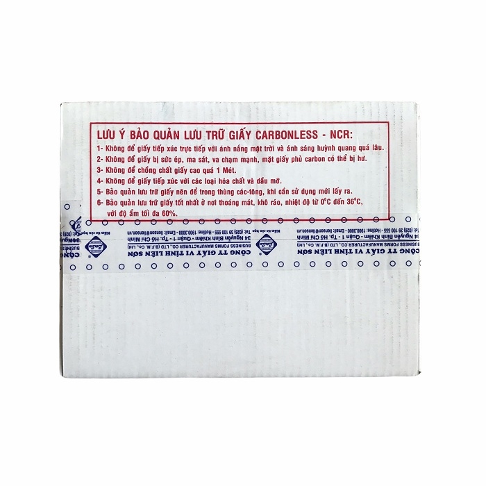 Giấy in liên tục LS K210x279mm 2 liên chia 2 A4