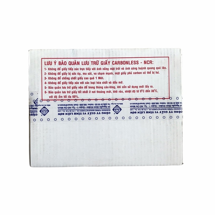 Giấy in liên tục LS K210x279mm 2 liên không chia A4