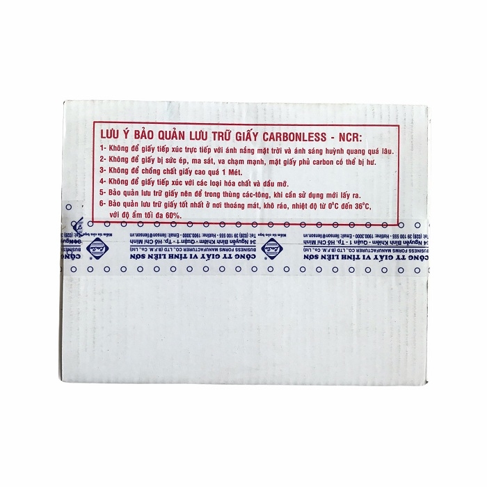 Giấy in liên tục LS K210x279mm 4 liên chia 2 A4