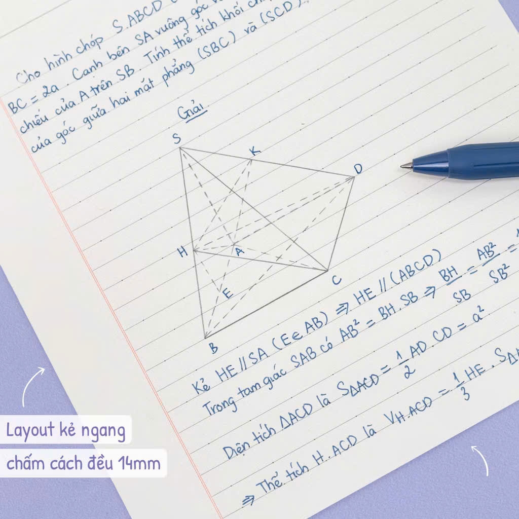 Giấy kiểm tra KLong 100gsm ngang 15 tờ kép + 10 tờ đơn (10/100)