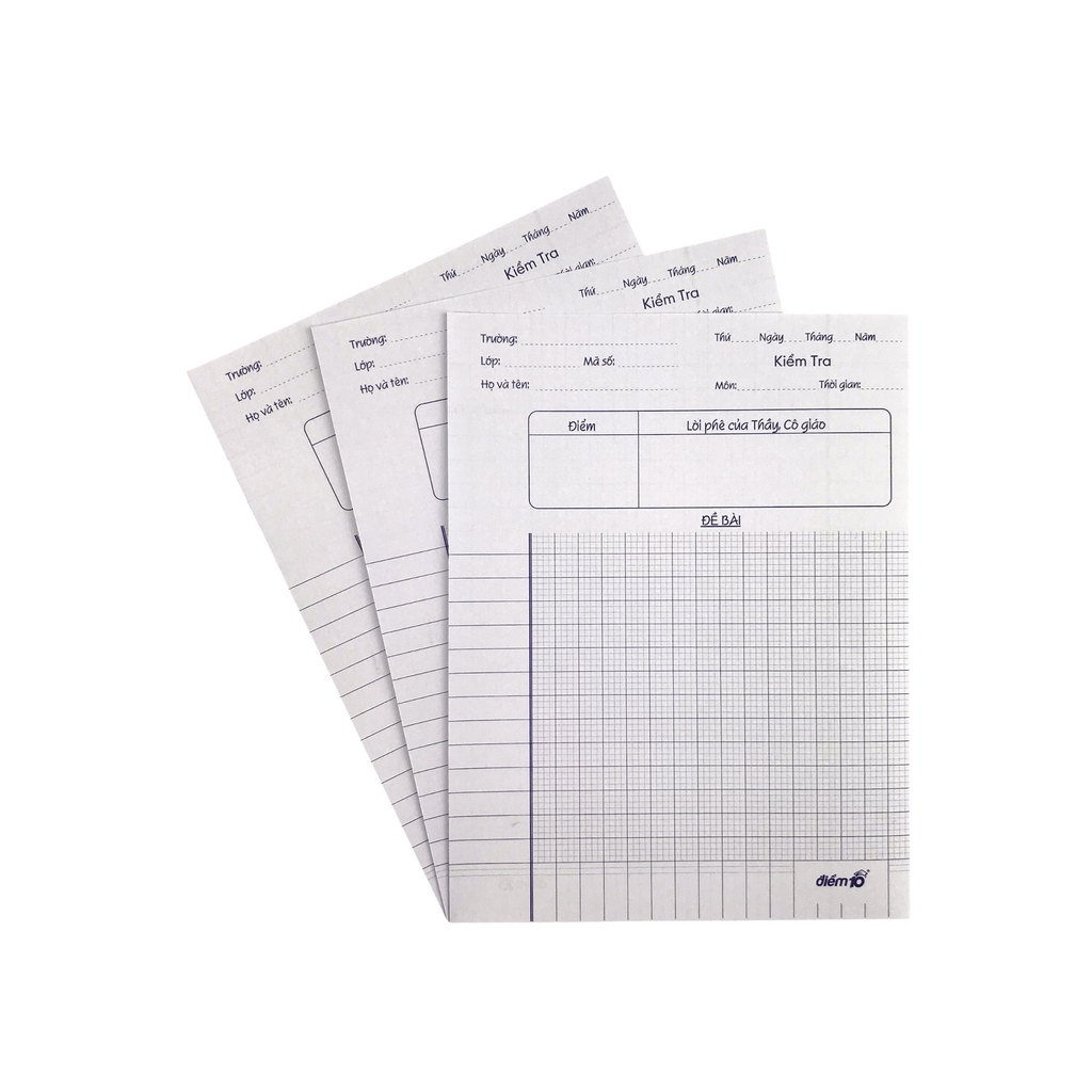 Giấy kiểm tra TL Điểm 10 80gsm 20 tờ (100)