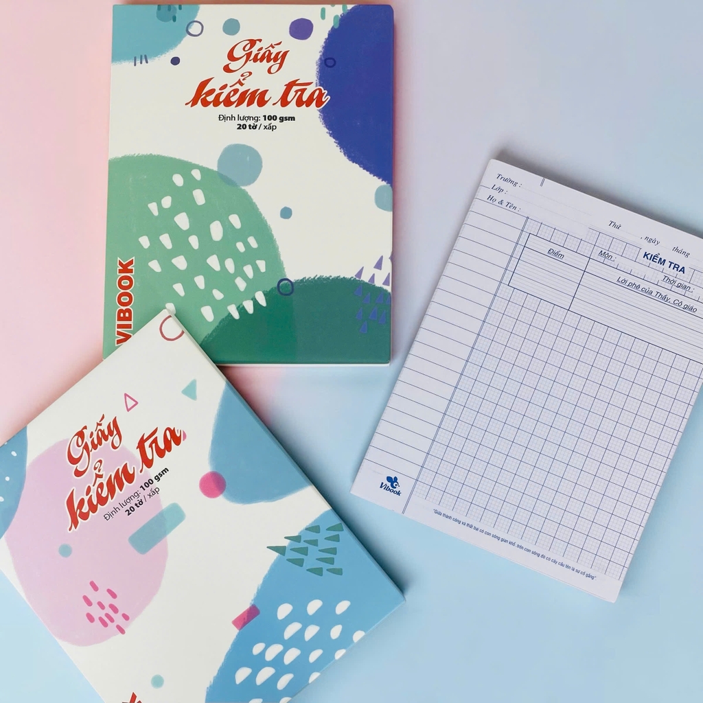 Giấy kiểm tra VT KTH100 100gsm 4 ô ly 20 tờ (5/160)