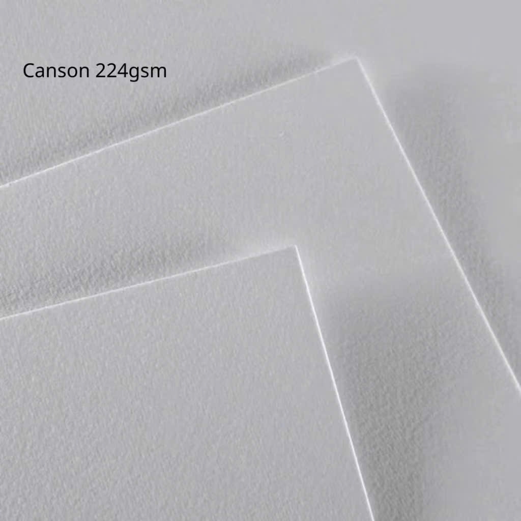 Giấy vẽ Canson 224gsm 10 tờ, giấy vẽ màu nước