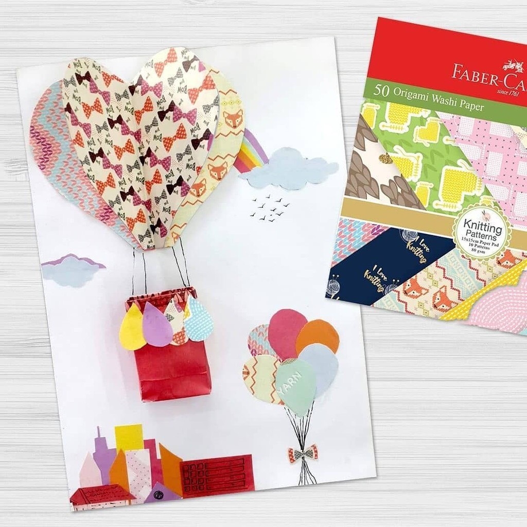 Giấy xếp hình Faber-Castell Origami Washi 50 tờ