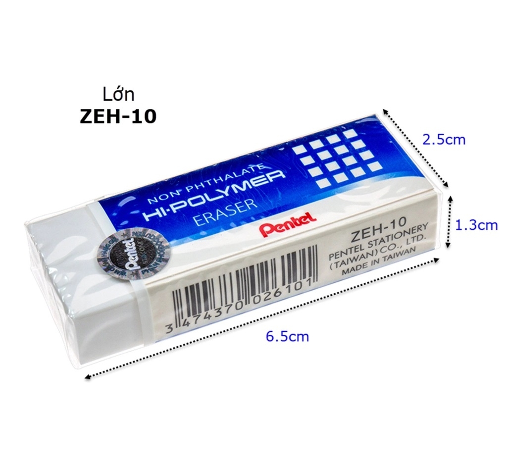 Gôm Pentel ZEH-10 trắng (36)