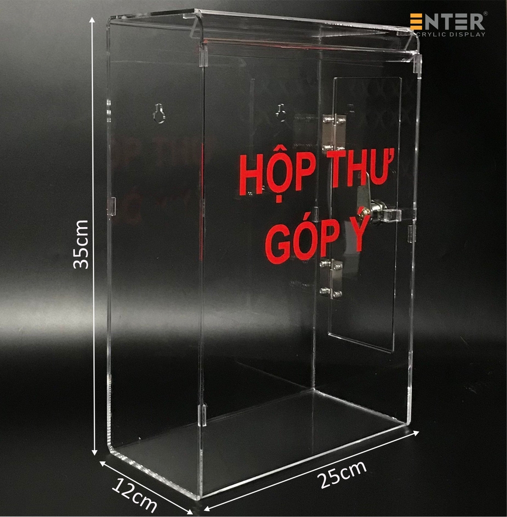 Hòm thư góp ý mica Enter H16 25x12x35cm 3mm