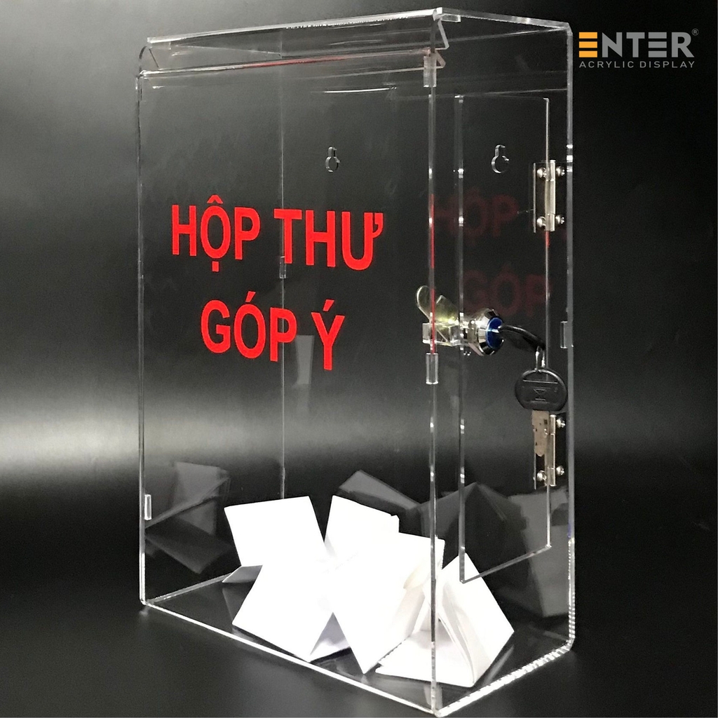 Hòm thư góp ý mica Enter H16 25x12x35cm 3mm
