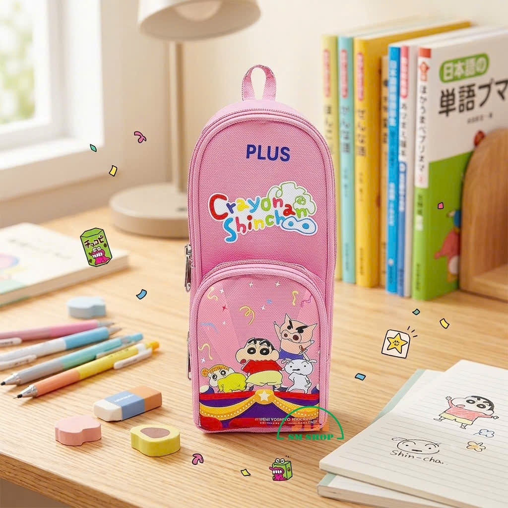 Hộp bút vải Plus 2 ngăn