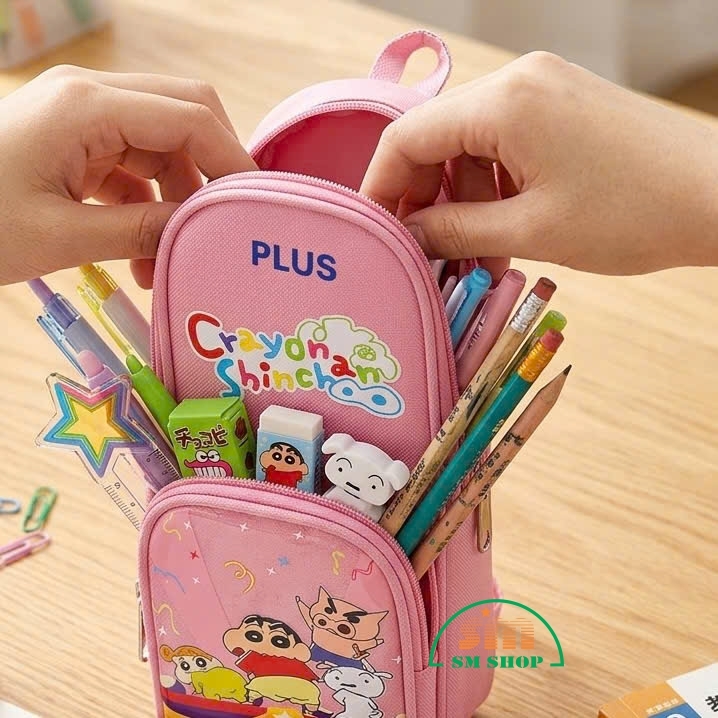 Hộp bút vải Plus 2 ngăn