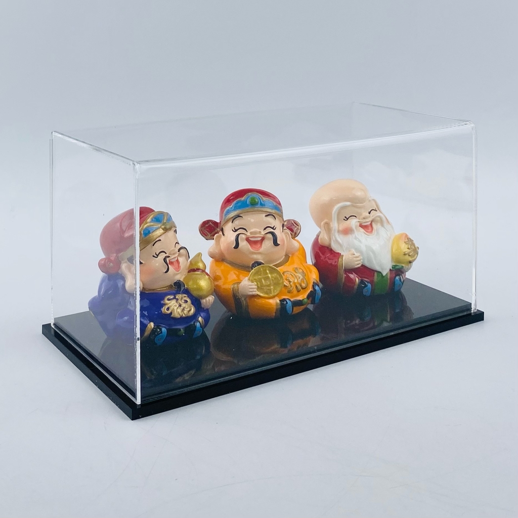 Hộp mica Enter BOX105 10x20x15cm mica dày 2mm, đế đen 5mmx2 chữ nhật nằm, Hộp trưng bày mô hình, Hộp mica trong chống bụi