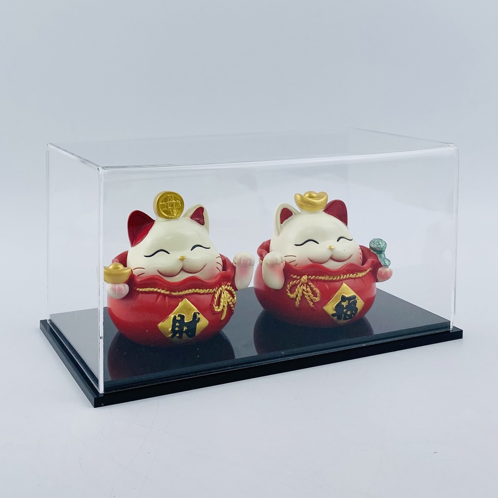 Hộp mica Enter BOX106 10x20x20cm mica dày 2mm, đế đen 5mmx2 chữ nhật nằm, Hộp trưng bày mô hình, Hộp mica trong chống bụi