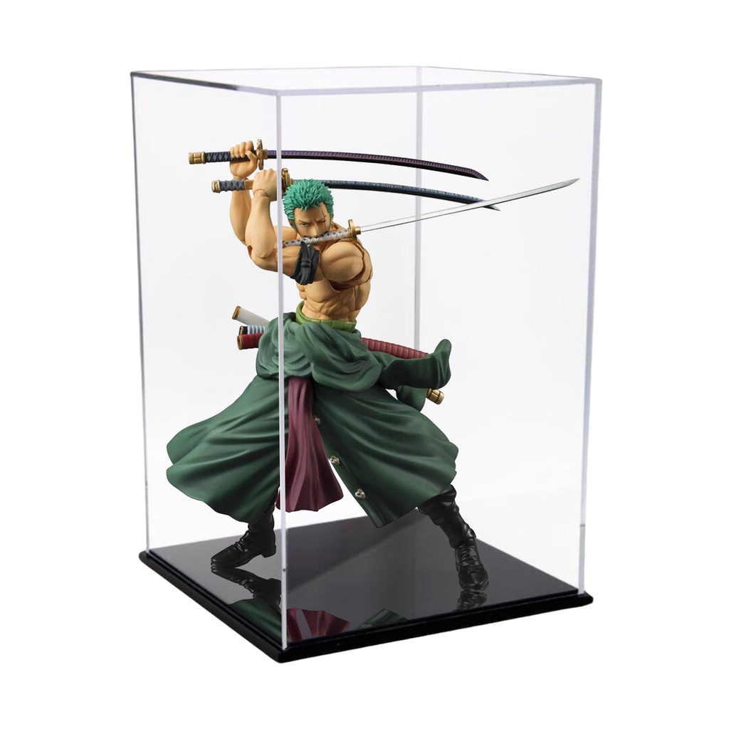 Hộp mica Enter BOX109 20x20x30cm mica dày 2mm, đế đen 5mmx2 chữ nhật đứng, Hộp trưng bày mô hình, Hộp mica trong chống bụi