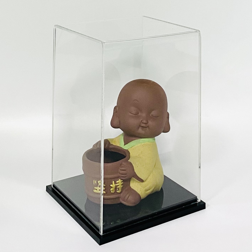 Hộp mica Enter BOX109 20x20x30cm mica dày 2mm, đế đen 5mmx2 chữ nhật đứng, Hộp trưng bày mô hình, Hộp mica trong chống bụi