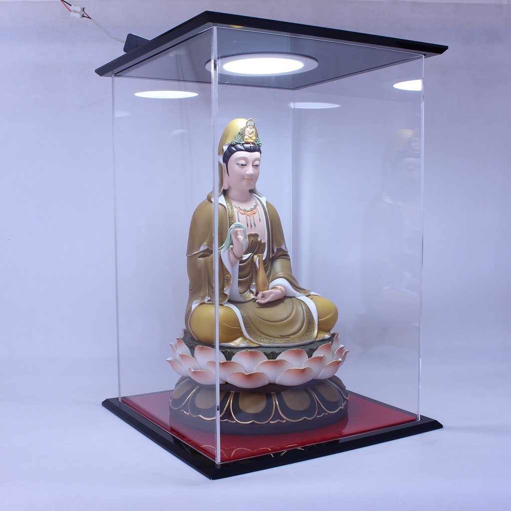 Hộp mica Enter BOX201 30x20x30cm mica dày 5mm, đế đen 10mm, đèn led