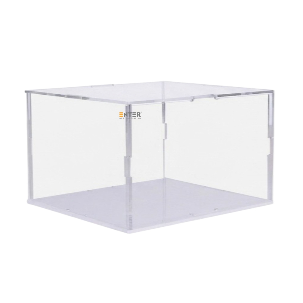 Hộp mica Enter BOX306 300x200x200mm dày 3mm đế 3mm, lắp ráp, Hộp trưng bày mô hình, Hộp mica trong chống bụi