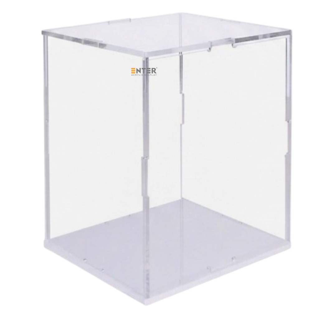 Hộp mica Enter BOX307 300x200x300mm dày 3mm đế 3mm, lắp ráp, Hộp trưng bày mô hình, Hộp mica trong chống bụi