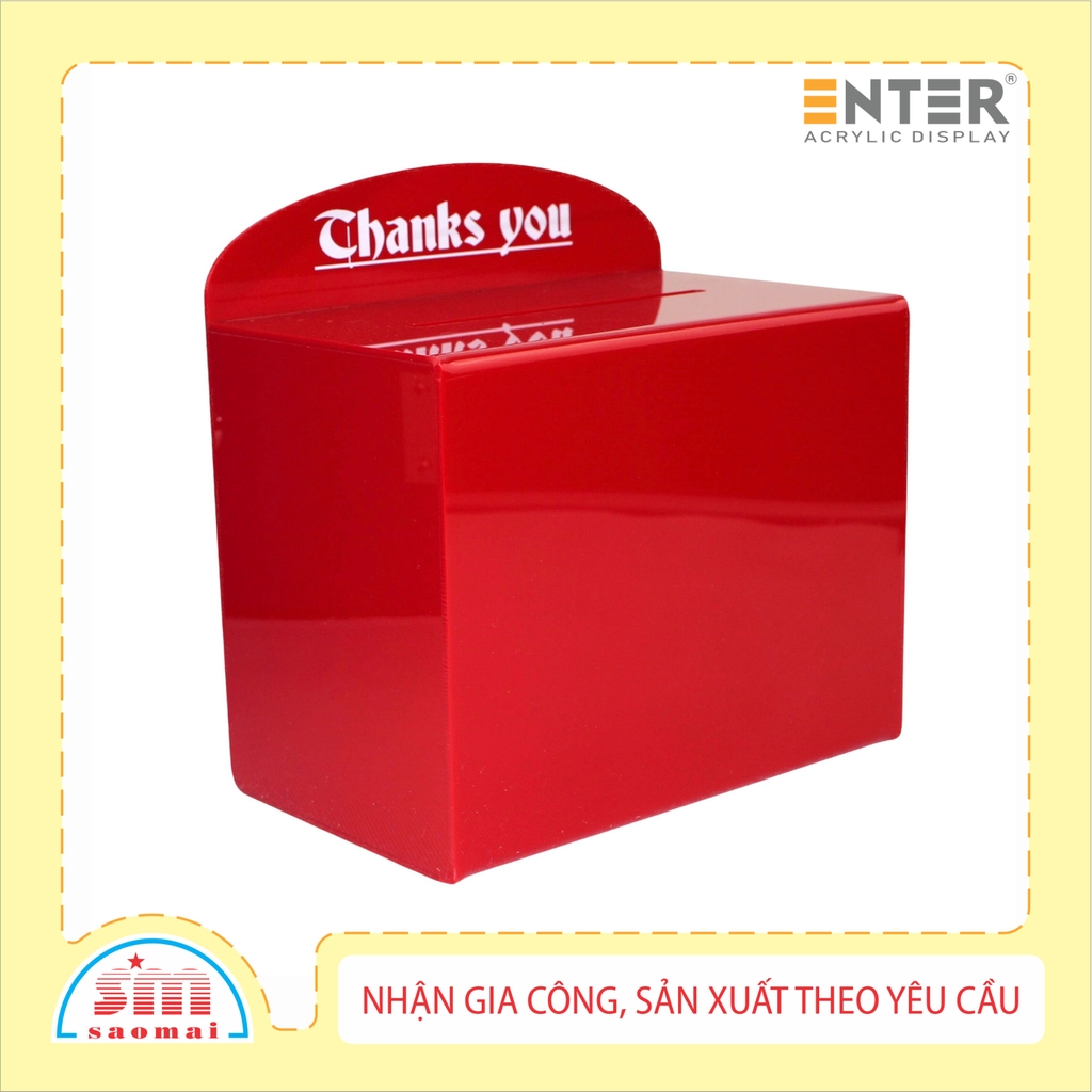 Hộp mica Tipbox Enter H18 16x10x12cm 2mm (10)