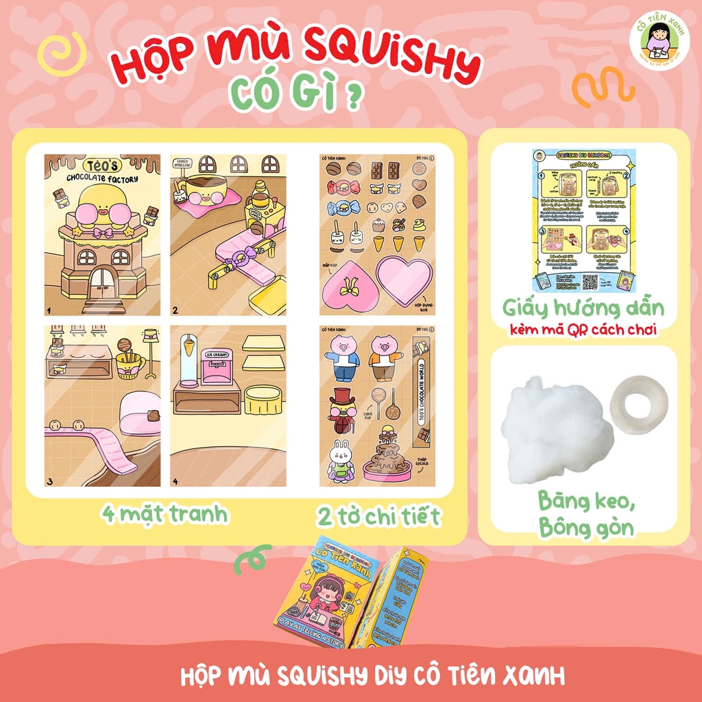 Hộp mù squishy cô tiên xanh