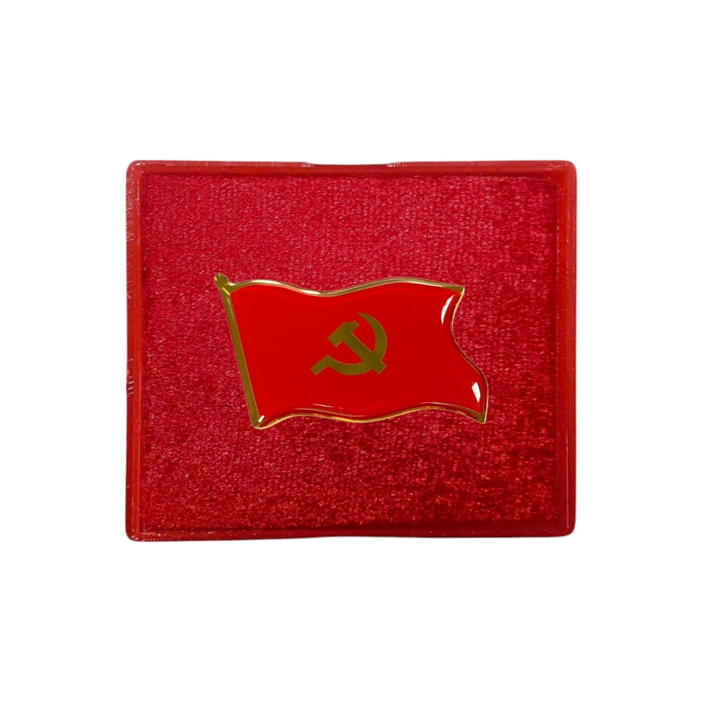 Hộp nhựa đựng thẻ số 2 7.5x8.5cm đỏ nhung