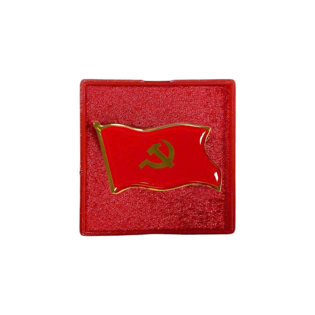 Huy hiệu cài áo đồng / inox hàn kim 004E, Huy hiệu lá cờ, Huy hiệu đại biểu, Huy hiệu đại hội, Cài áo cờ Đảng