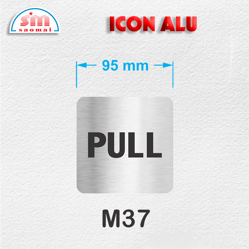 Icon Alu 95x95mm bạc xước