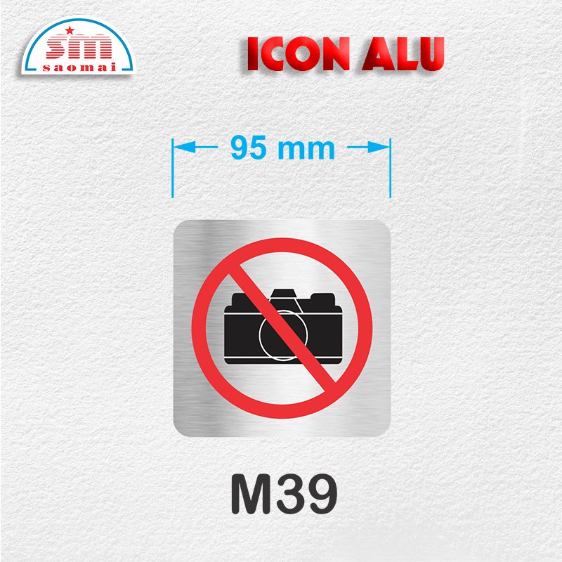 Icon Alu 95x95mm bạc xước