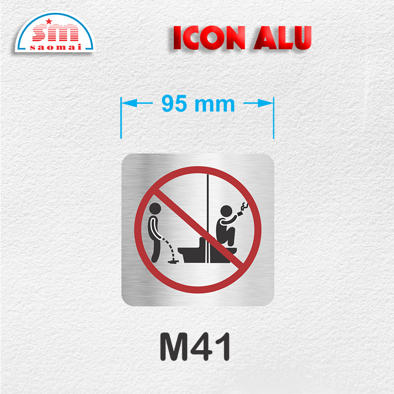 Icon Alu 95x95mm bạc xước