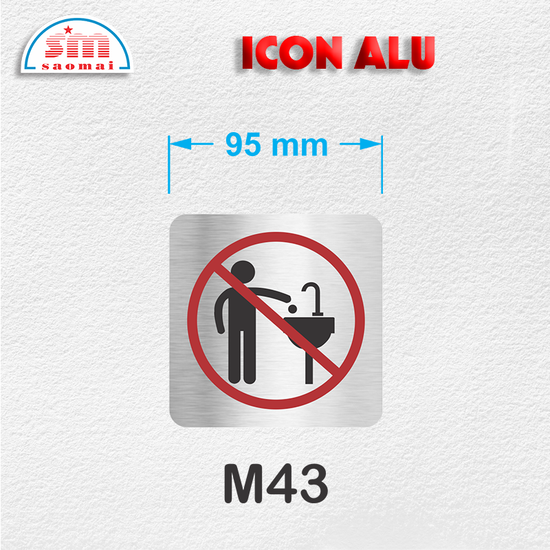 Icon Alu 95x95mm bạc xước