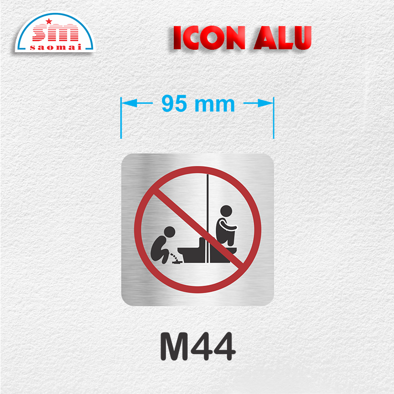 Icon Alu 95x95mm bạc xước