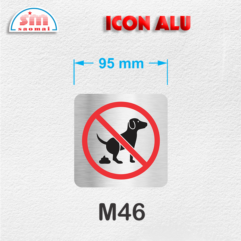 Icon Alu 95x95mm bạc xước