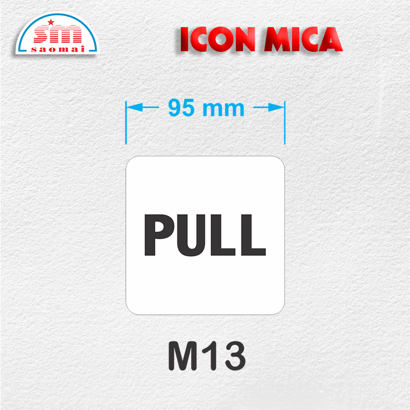 Icon mica 95x95mm trắng