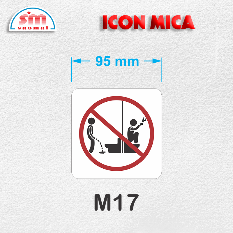 Icon mica 95x95mm trắng
