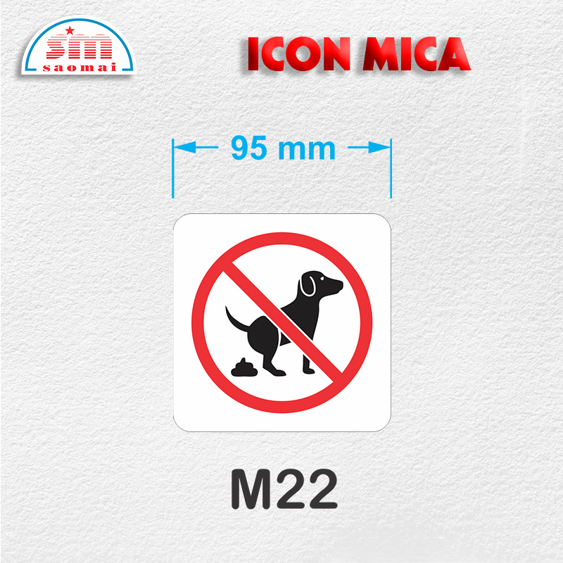 Icon mica 95x95mm trắng