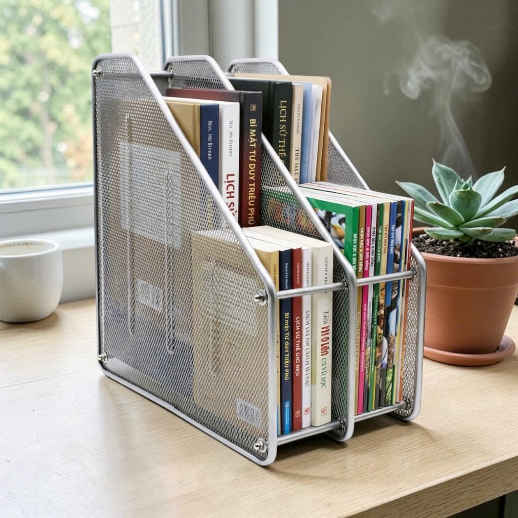 Kệ hồ sơ 2 ngăn lưới Toppoint HY3629, Kệ rổ, Kệ đựng hồ sơ