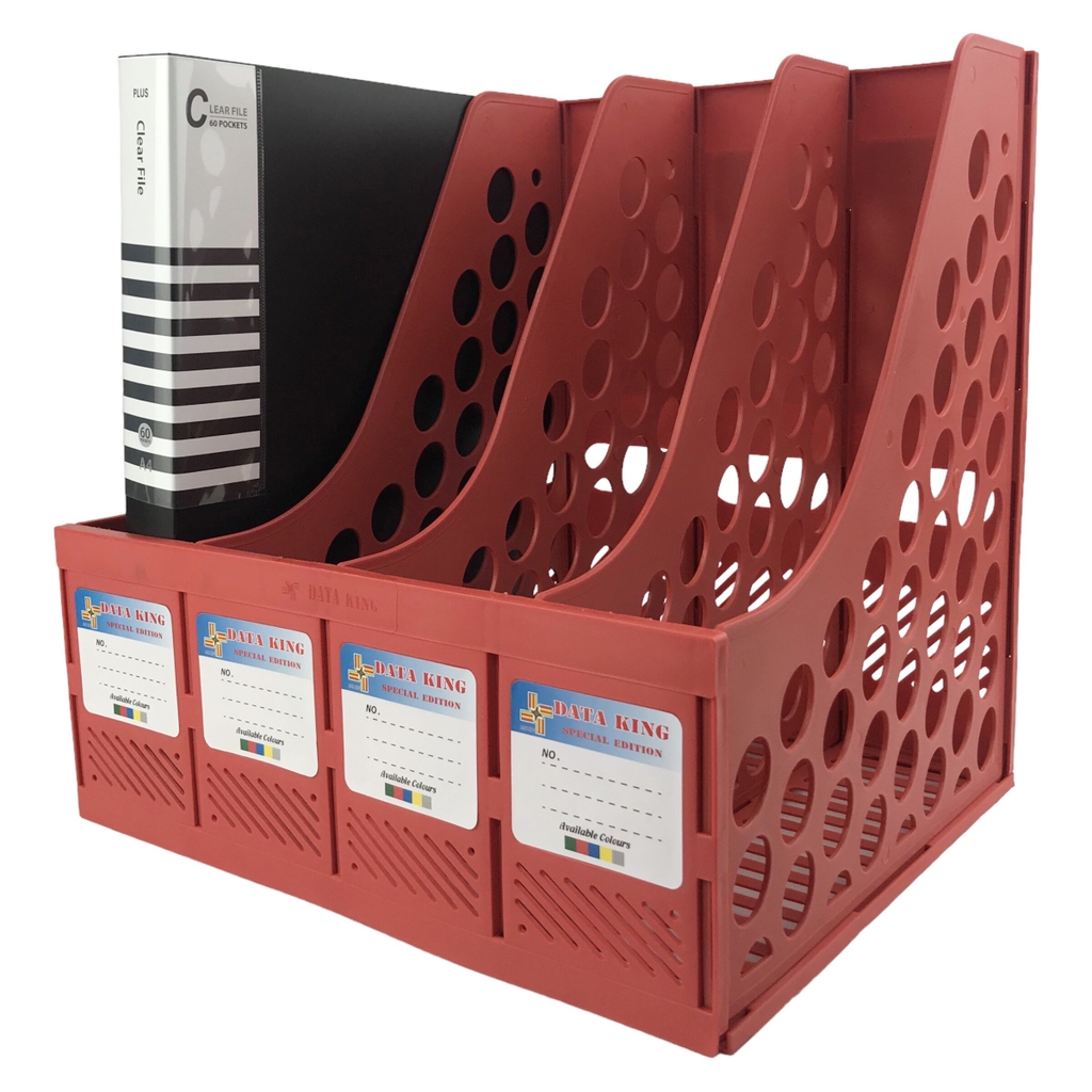 Kệ hồ sơ 4 ngăn nhựa King-star Dataking-4N