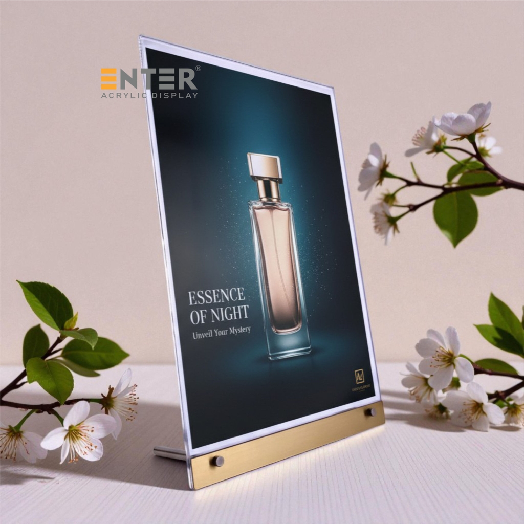 Kệ mica 1 mặt Enter E47 210x300mm liên kết bulon A4 đứng