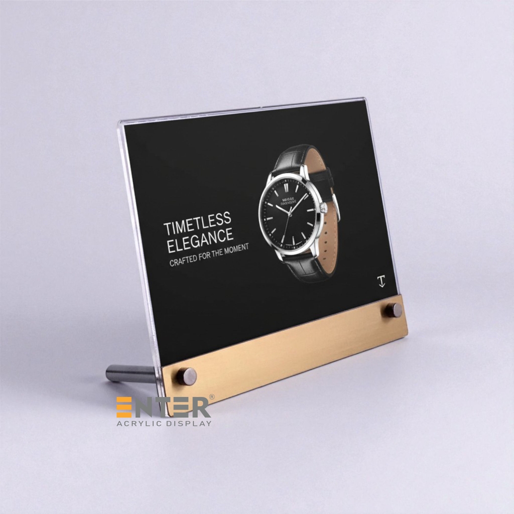 Kệ mica 1 mặt Enter E49-N 150x100mm liên kết bulon A6 ngang