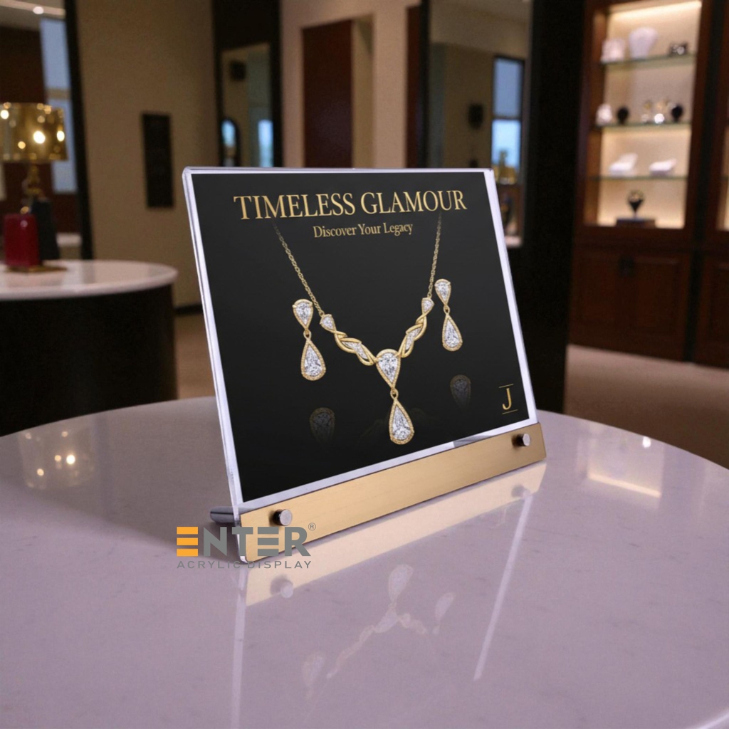 Kệ mica 1 mặt Enter E49-N 150x100mm liên kết bulon A6 ngang