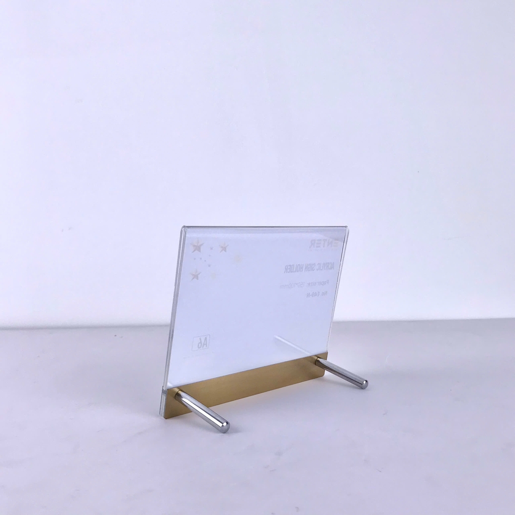 Kệ mica 1 mặt Enter E47-N 300x210mm liên kết bulon A4 ngang