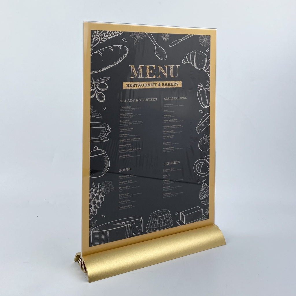 Kệ mica 2 mặt Enter E40 100x150mm đế nhôm cao cấp A6, Kệ menu nhà hàng, Standee mica để bàn, Bảng quét mã QR Code (20)