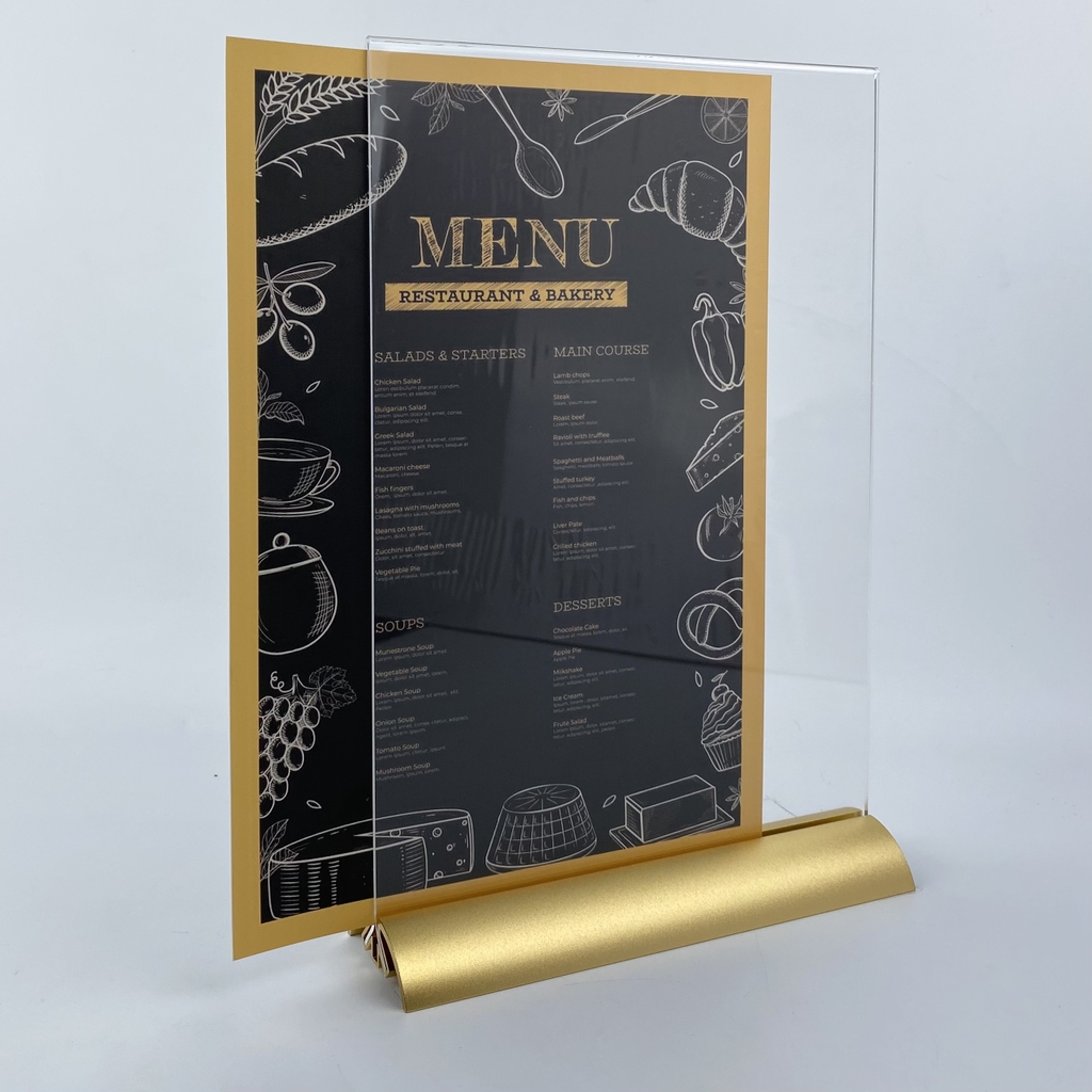 Kệ mica 2 mặt Enter E40 100x150mm đế nhôm cao cấp A6, Kệ menu nhà hàng, Standee mica để bàn, Bảng quét mã QR Code (20)